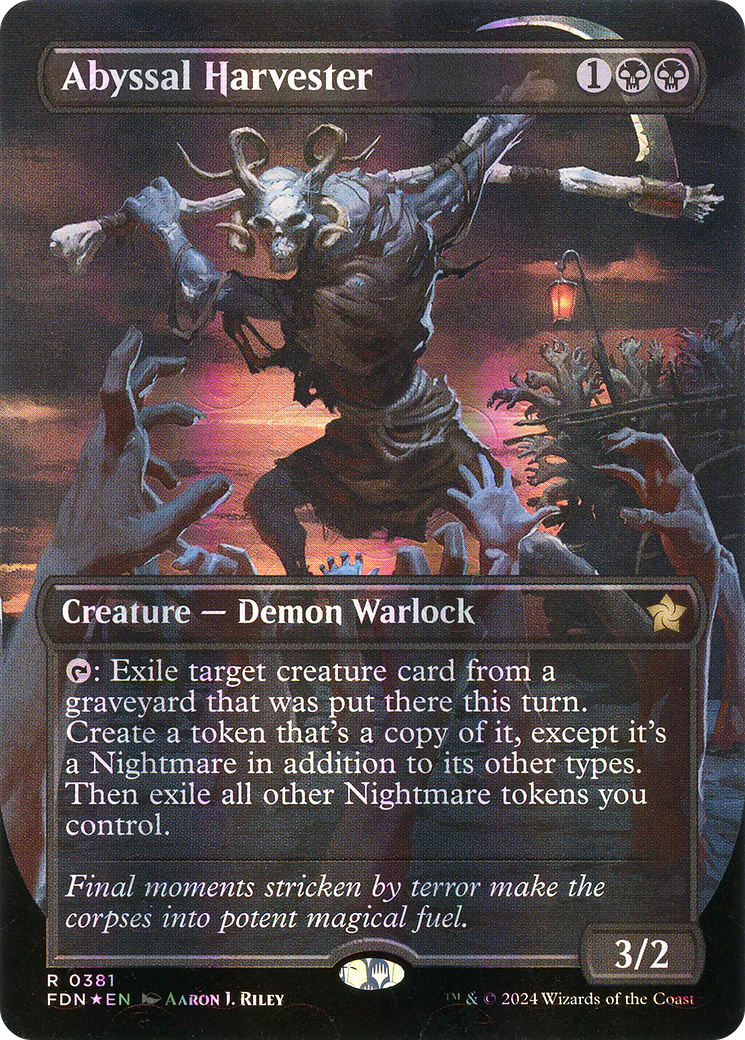 FOIL Abyssal Harvester (FDN-381) - Foundations - Magic The Gathering