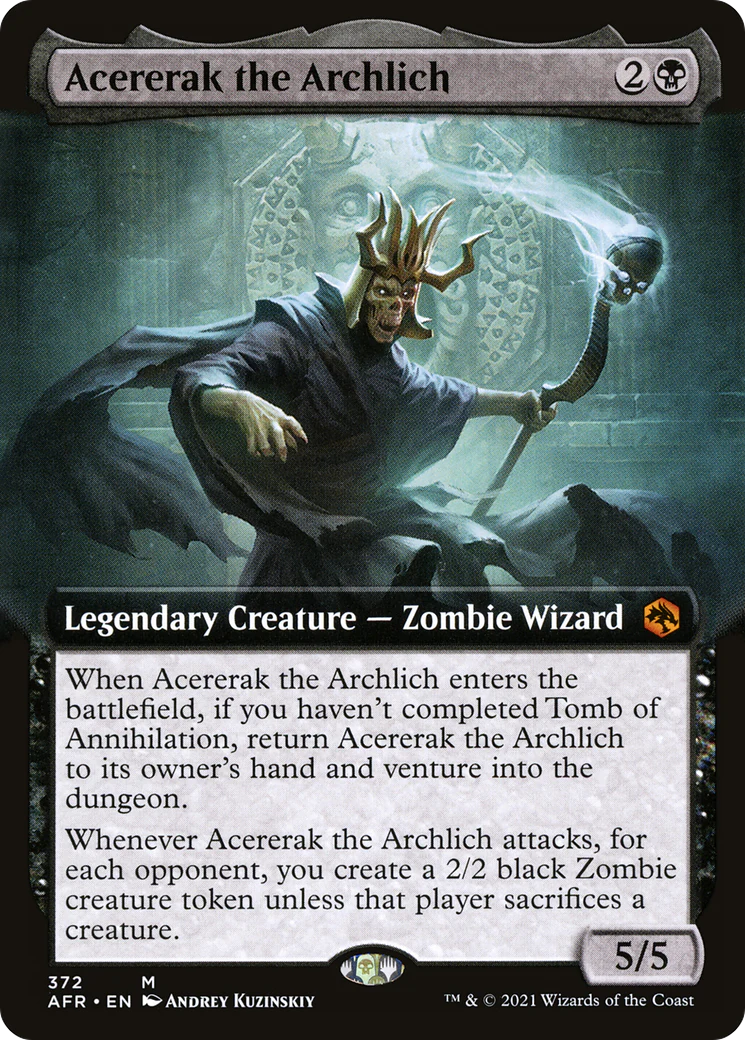 Acererak the Archlich (Extended Art) (AFR-372) - Adventures in the Forgotten Realms: (Extended Art) - Magic The Gathering