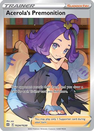 Acerola's Premonition TG24/30 - Pokemon Brilliant Stars Trainer Gallery Holofoil