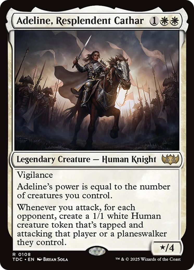 Adeline, Resplendent Cathar (TDC-108) - Commander: Tarkir: Dragonstorm - Magic The Gathering