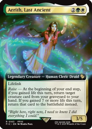 FOIL Aerith, Last Ancient (Extended Art) (FIC-163) - Commander: FINAL FANTASY - Magic The Gathering