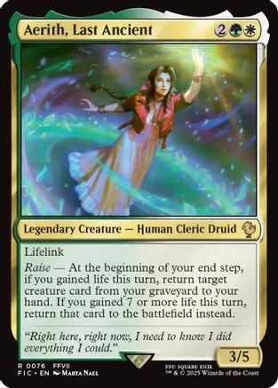 FOIL Aerith, Last Ancient (Surge Foil) (FIC-076) - Commander: FINAL FANTASY - Magic The Gathering