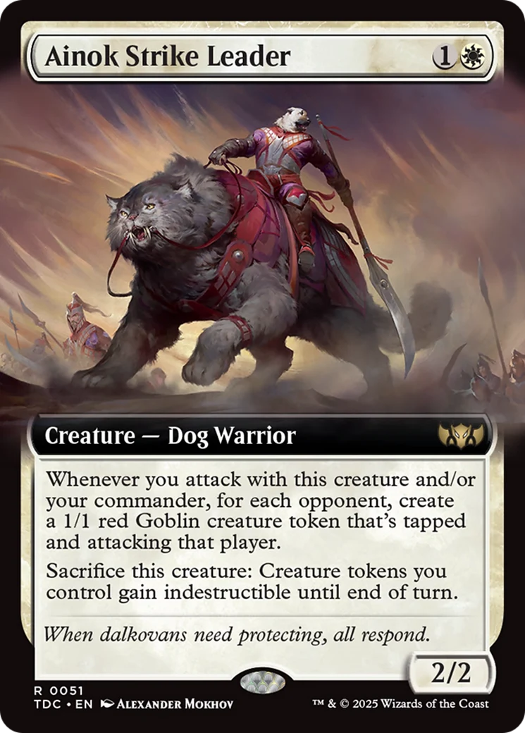 Ainok Strike Leader (TDC-051) - Commander: Tarkir: Dragonstorm: (Extended Art) - Magic The Gathering