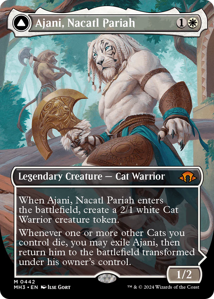 Ajani, Nacatl Pariah (Borderless) (MH3-442) - Modern Horizons 3 (Borderless) - Magic The Gathering