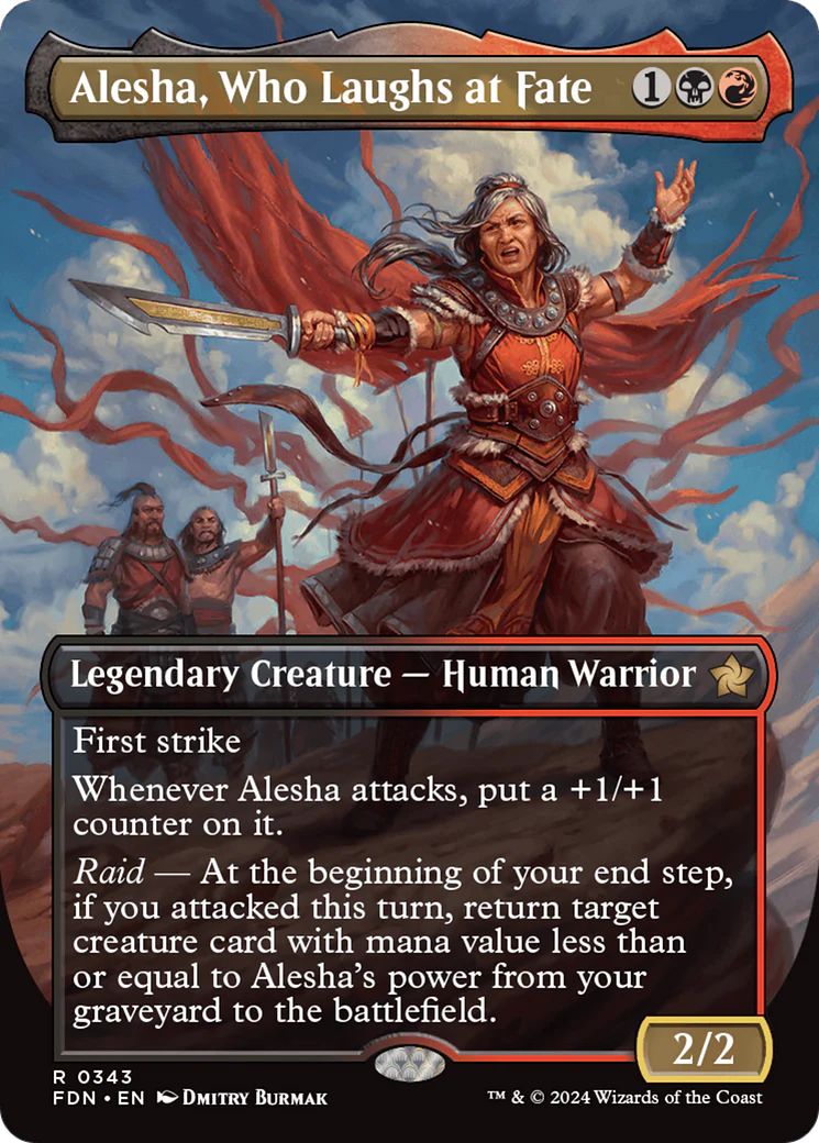 Alesha, Who Laughs at Fate (FDN-343) - Foundations (Borderless) - Magic The Gathering