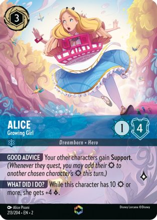 Alice - Growing Girl (Enchanted) (213/204) - Rise of the Floodborn Holofoil - Lorcana