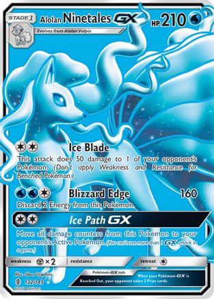 Alolan Ninetales-GX 132/145 - Guardians Rising Pokemon Holofoil