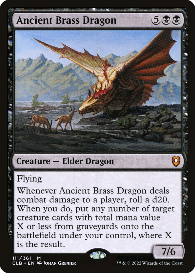 FOIL Ancient Brass Dragon (CLB-111) - Commander Legends: Battle for Baldur's Gate - Magic The Gathering