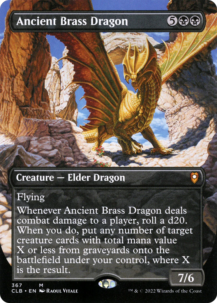 Ancient Brass Dragon (Borderless) (CLB-367) - Commander Legends: Battle for Baldur's Gate (Borderless) - Magic The Gathering