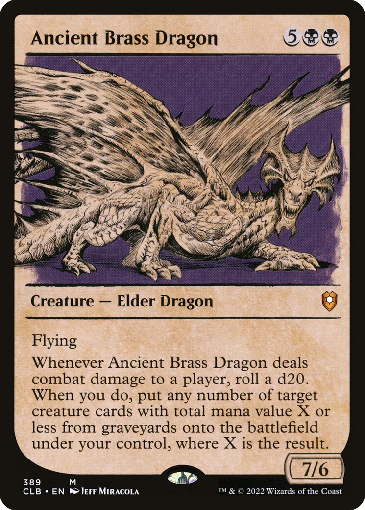 Ancient Brass Dragon (Showcase) (CLB-389) - Commander Legends: Battle for Baldur's Gate: (Showcase) - Magic The Gathering