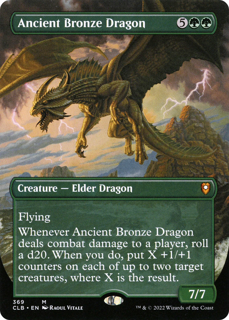 FOIL Ancient Bronze Dragon (Borderless) (CLB-369) - Commander Legends: Battle for Baldur's Gate - Magic The Gathering