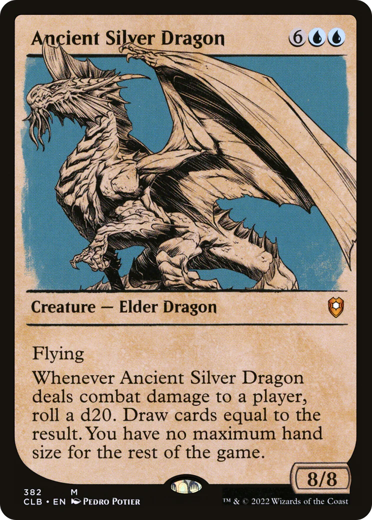 Ancient Silver Dragon (Showcase) (CLB-382) - Commander Legends: Battle for Baldur's Gate: (Showcase) - Magic The Gathering