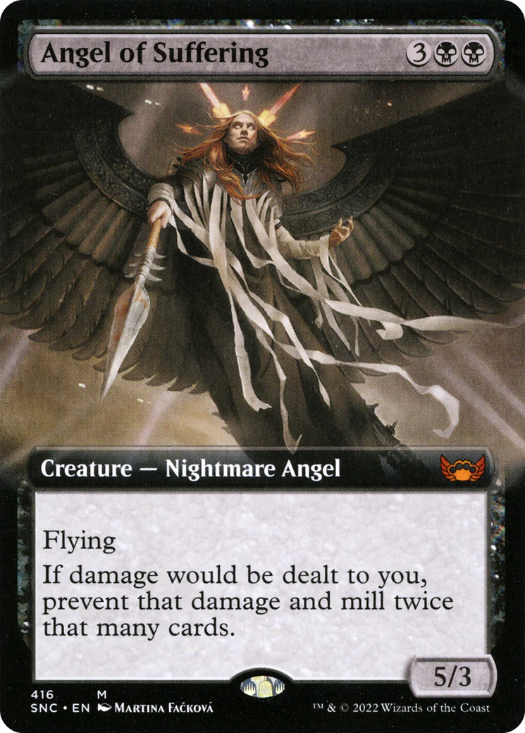 FOIL Angel of Suffering (Extended Art) (SNC-416) - Streets of New Capenna - Magic The Gathering