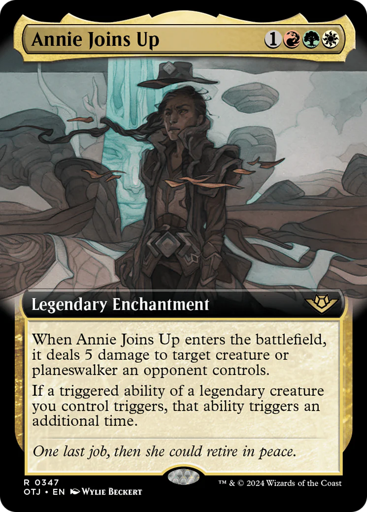 FOIL Annie Joins Up (Extended Art) (OTJ-347) - Outlaws of Thunder Junction - Magic The Gathering