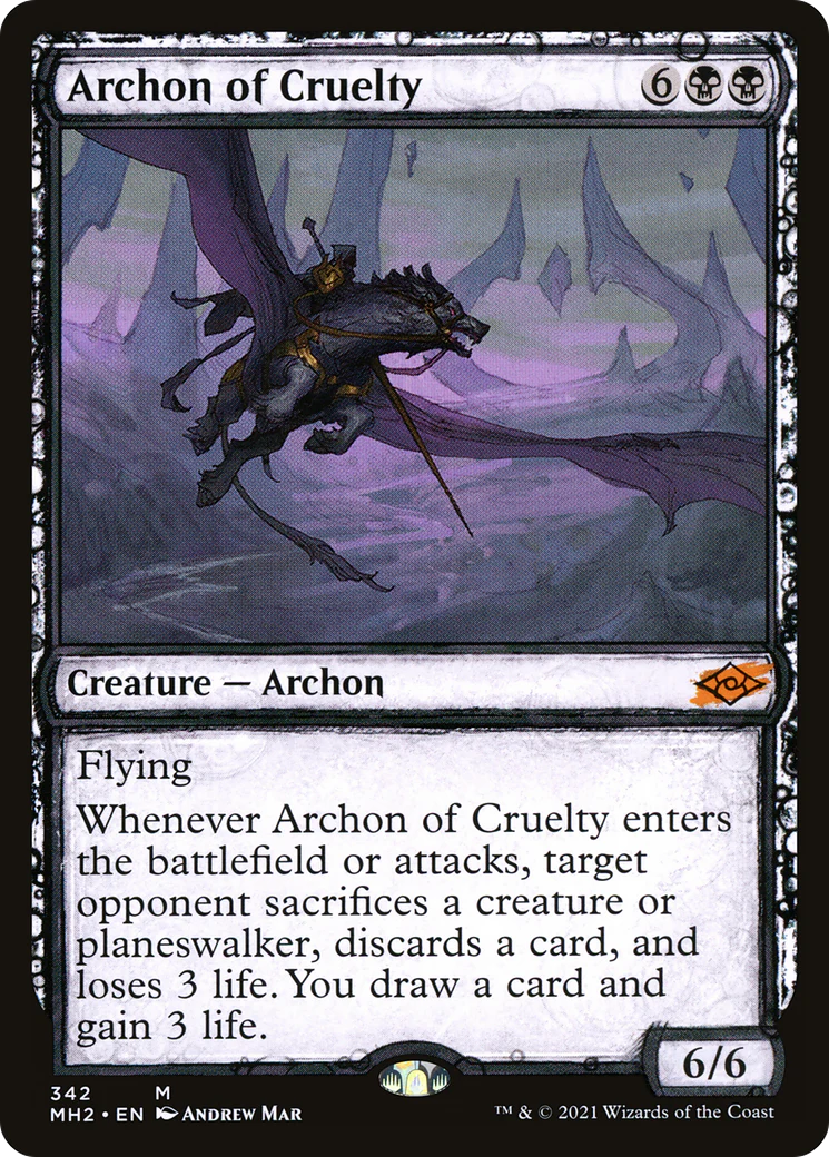 FOIL Archon of Cruelty (Showcase) (MH2-342) - Modern Horizons 2 - Magic The Gathering