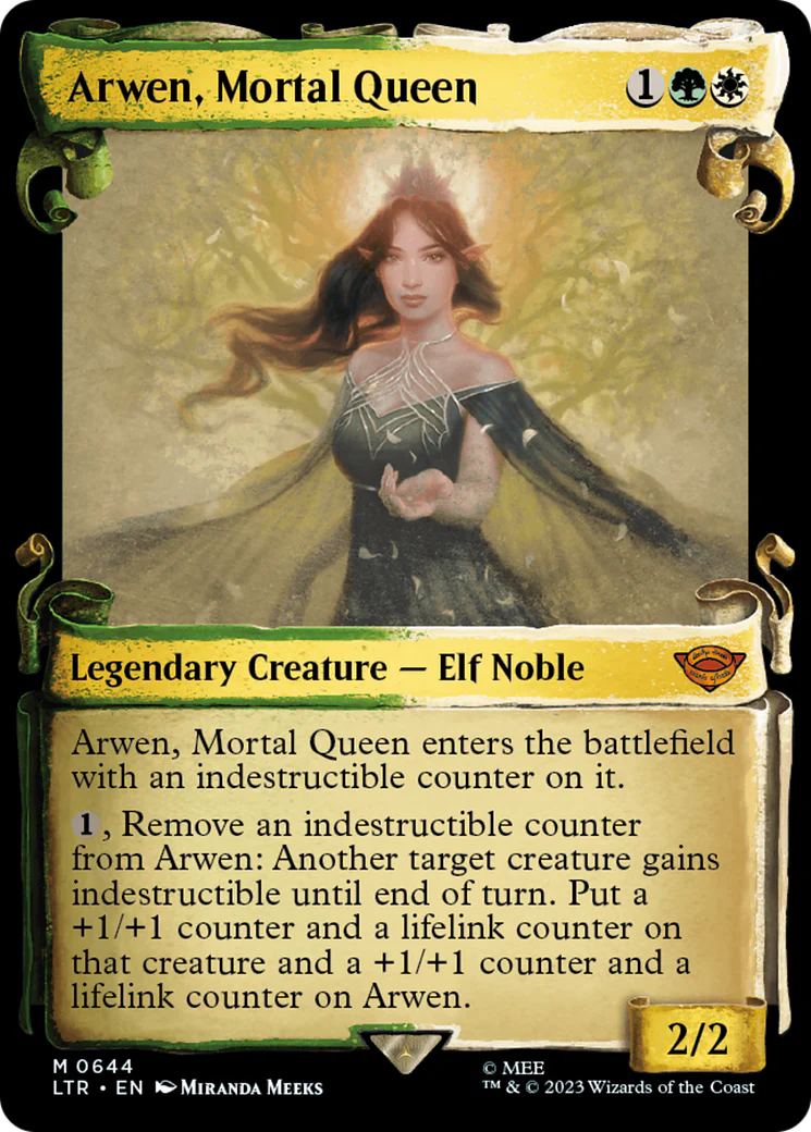 FOIL Arwen, Mortal Queen (Showcase Scrolls) (LTR-644) - The Lord of the Rings: Tales of Middle-earth - Magic The Gathering