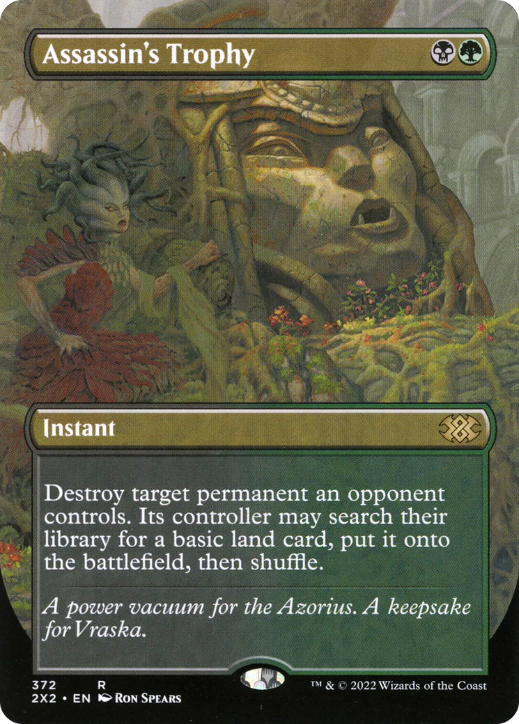 FOIL Assassin's Trophy (Borderless) (2X2-372) - Double Masters 2022 - Magic The Gathering