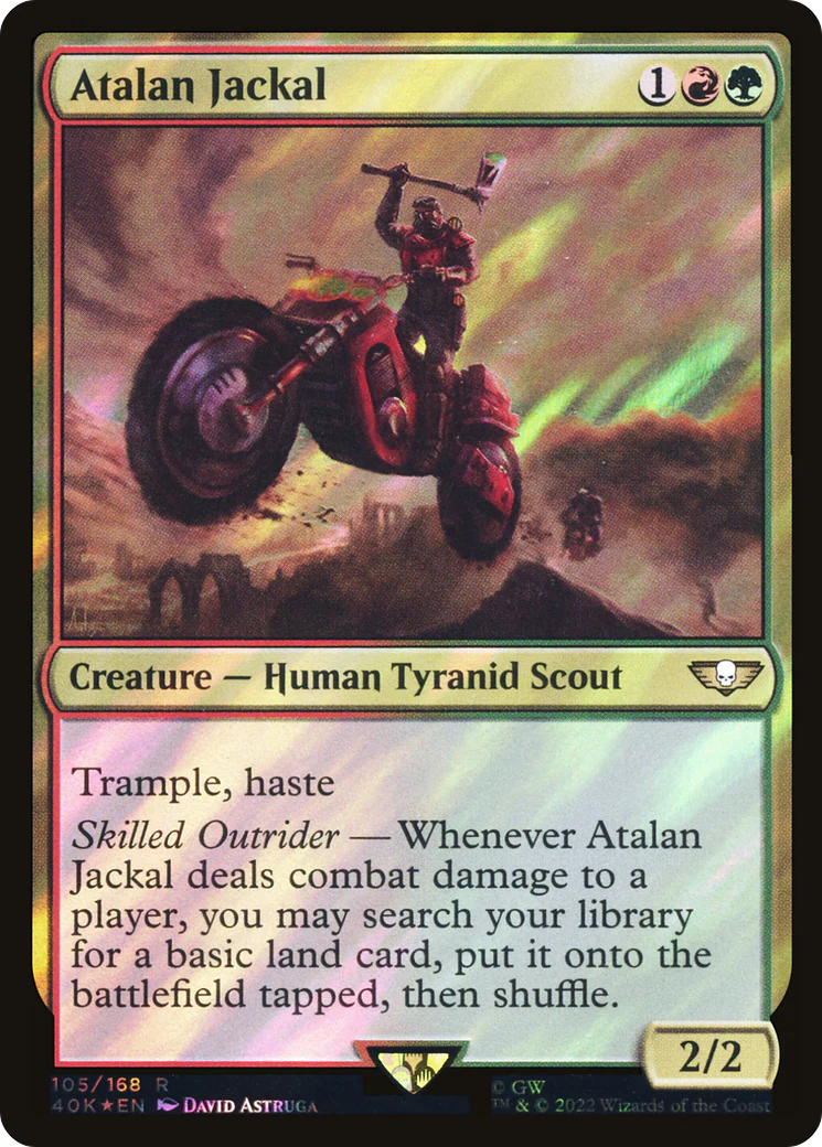 FOIL Atalan Jackal (Surge Foil) (40K-105) - Warhammer 40,000 Commander - Magic The Gathering