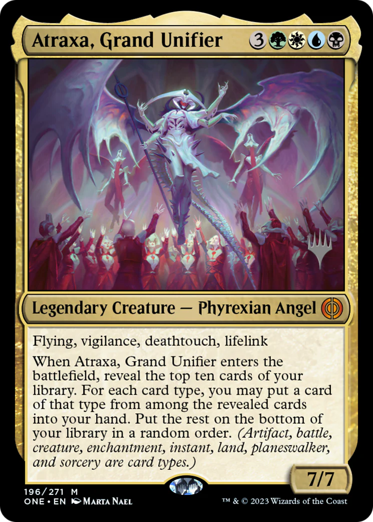FOIL Atraxa, Grand Unifier (PPONE-196P) - Phyrexia: All Will Be One Promos - Magic The Gathering