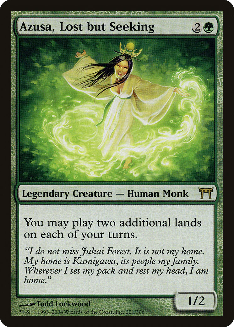 FOIL Azusa, Lost but Seeking (CHK-201) - Champions of Kamigawa - Magic The Gathering