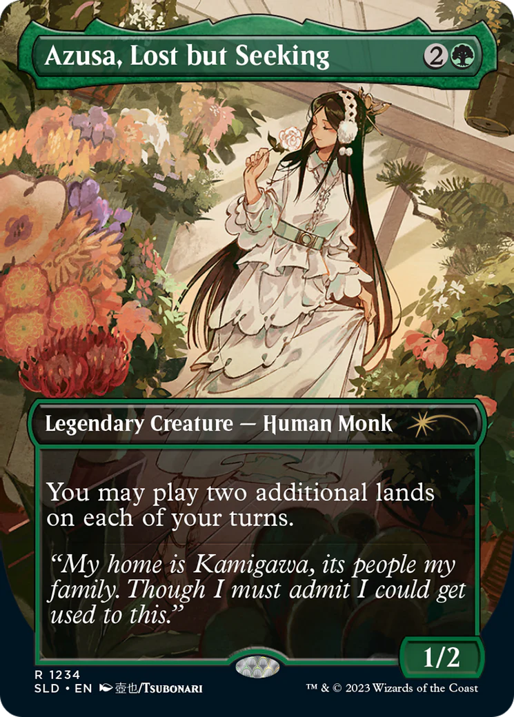 FOIL Azusa, Lost but Seeking (SLD-1234) - Secret Lair Drop - Magic The Gathering