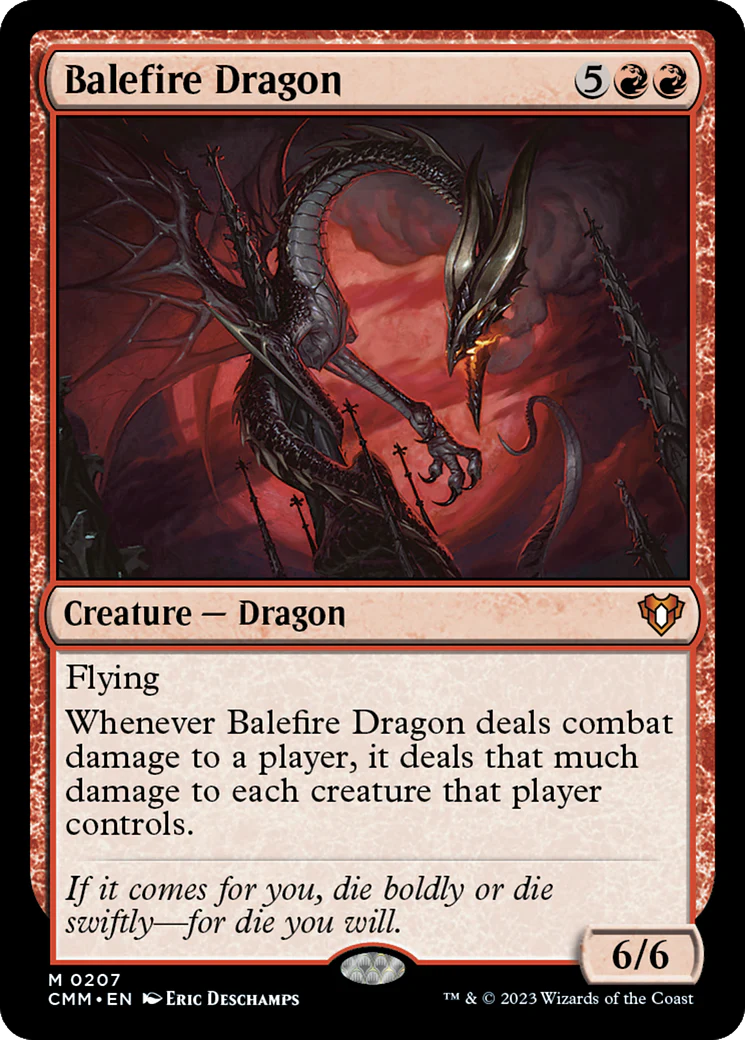 FOIL Balefire Dragon (CMM-207) - Commander Masters - Magic The Gathering