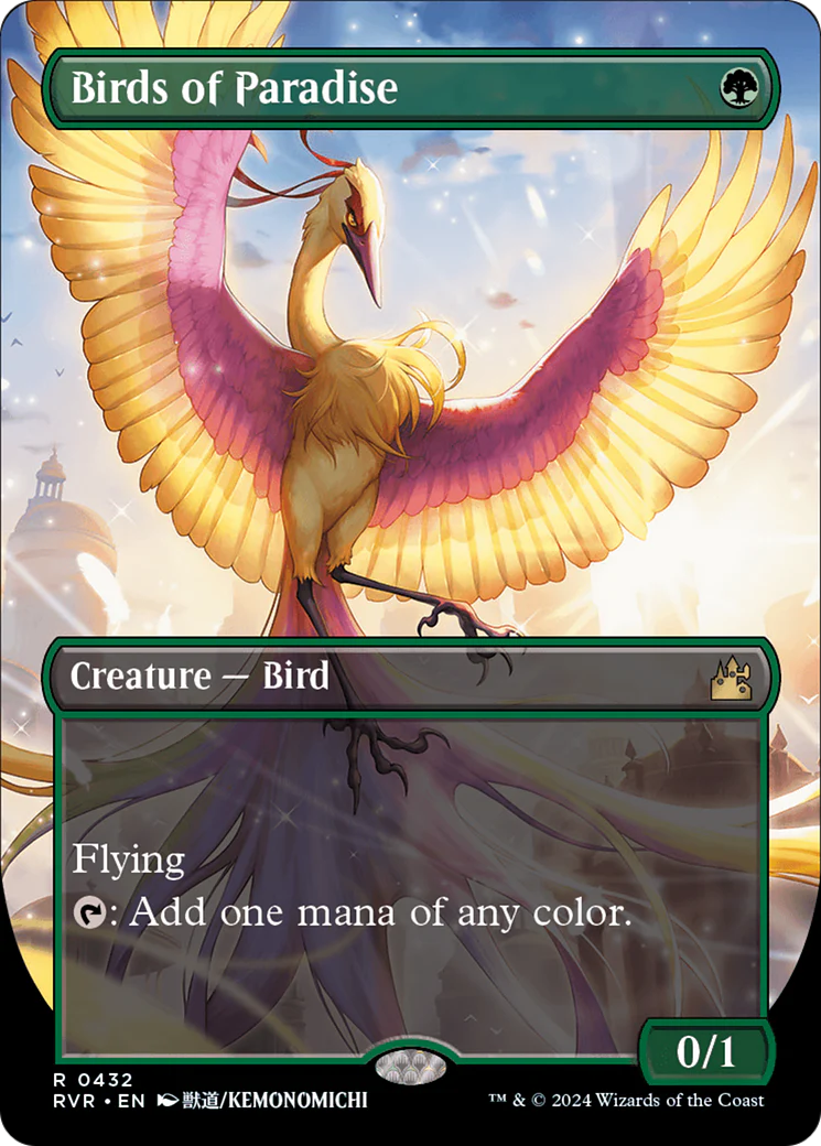 Birds of Paradise (Anime Borderless) (RVR-432) - Ravnica Remastered - Magic The Gathering