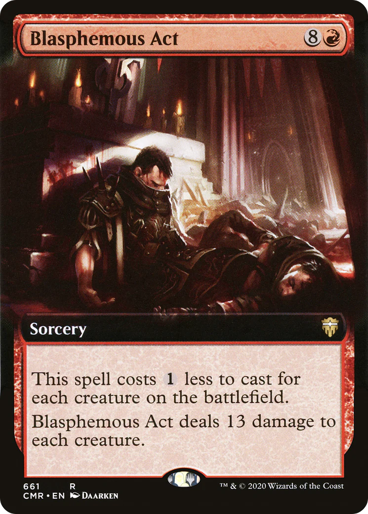 Blasphemous Act (Extended Art) (CMR-661) - Commander Legends - Magic The Gathering