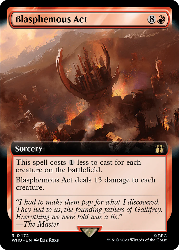 Blasphemous Act (Extended Art) (WHO-472) - Doctor Who - Magic The Gathering