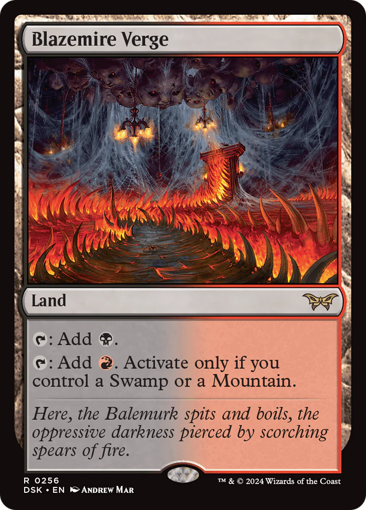 Blazemire Verge (DSK-256) - Duskmourn: House of Horror - Magic The Gathering