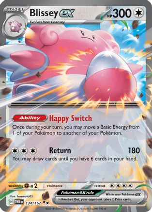 Blissey ex (134/167) SV06: Twilight Masquerade Pokemon