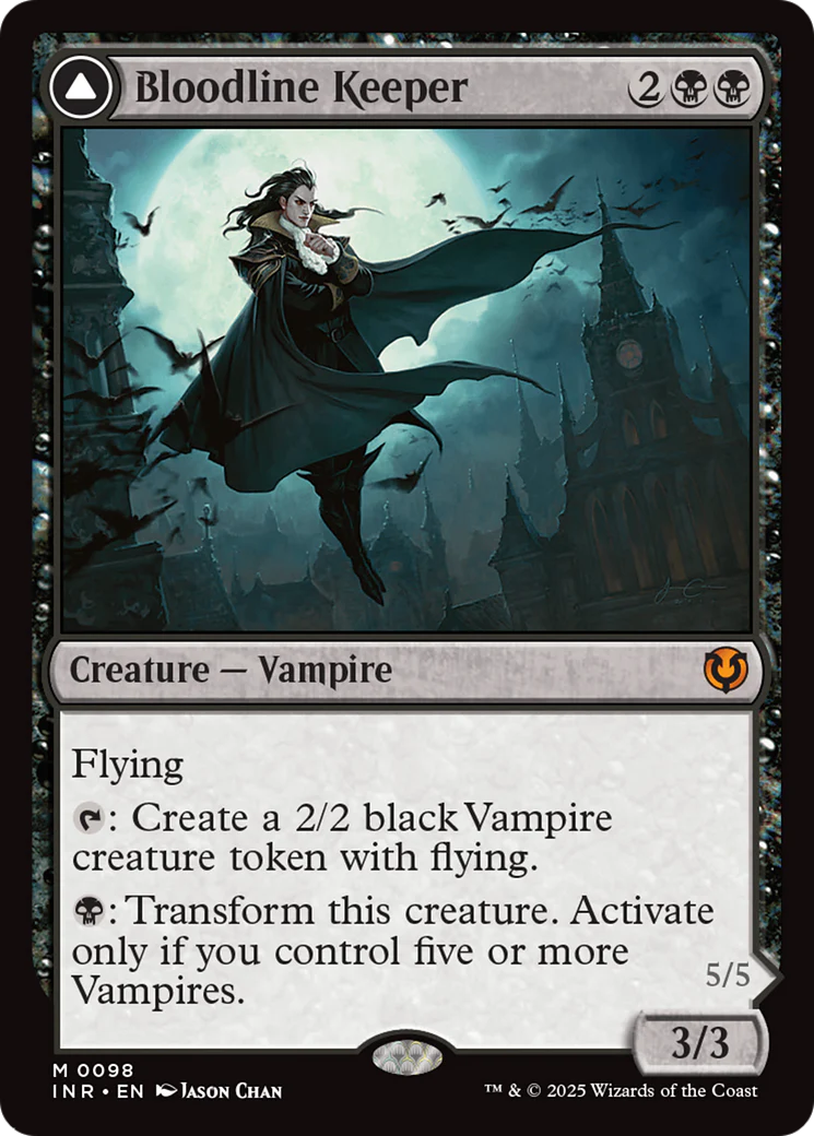 FOIL Bloodline Keeper // Lord of Lineage (INR-098) - Innistrad Remastered - Magic The Gathering