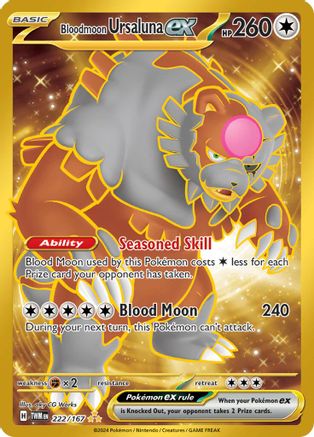 Bloodmoon Ursaluna ex (222/167) SV06: Twilight Masquerade Pokemon