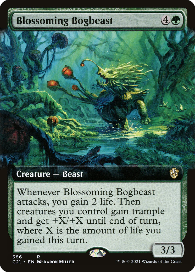 Blossoming Bogbeast (Extended Art) (C21-386) - Commander 2021 - Magic The Gathering