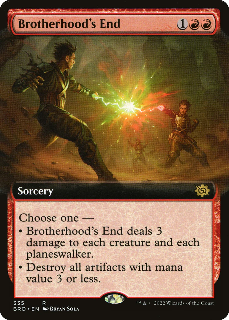 FOIL Brotherhood's End (Extended Art) (BRO-335) - The Brothers' War - Magic The Gathering