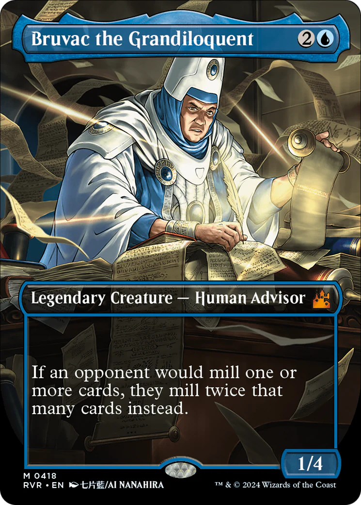 FOIL Bruvac the Grandiloquent (Anime Borderless) (RVR-418) - Ravnica Remastered - Magic The Gathering