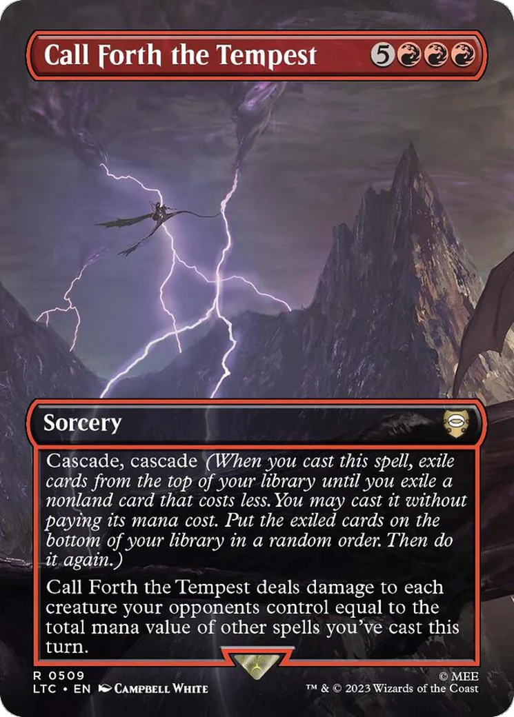FOIL Call Forth the Tempest (Borderless) (LTC-509) - Tales of Middle-earth Commander - Magic The Gathering