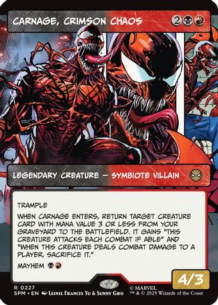 Carnage, Crimson Chaos (Borderless) (SPM-227) - Marvel's Spider-Man - Magic The Gathering