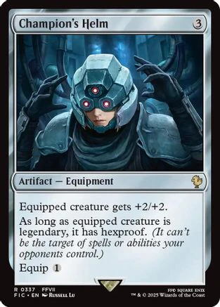 FOIL Champion's Helm (Surge Foil) (FIC-337) - Commander: FINAL FANTASY - Magic The Gathering