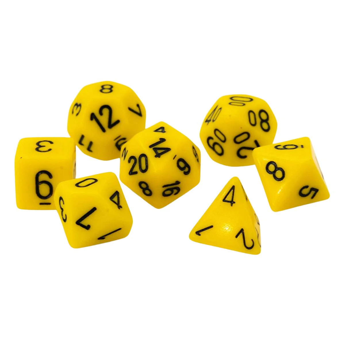 Chessex CHX 25402 Opaque Polyhedral Yellow/black 7-Die Set - Image 3