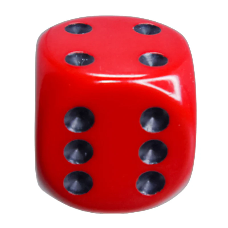 CHX 25614 Opaque Red/Black 16mm D6 Dice Block (12 Dice) - Image 3
