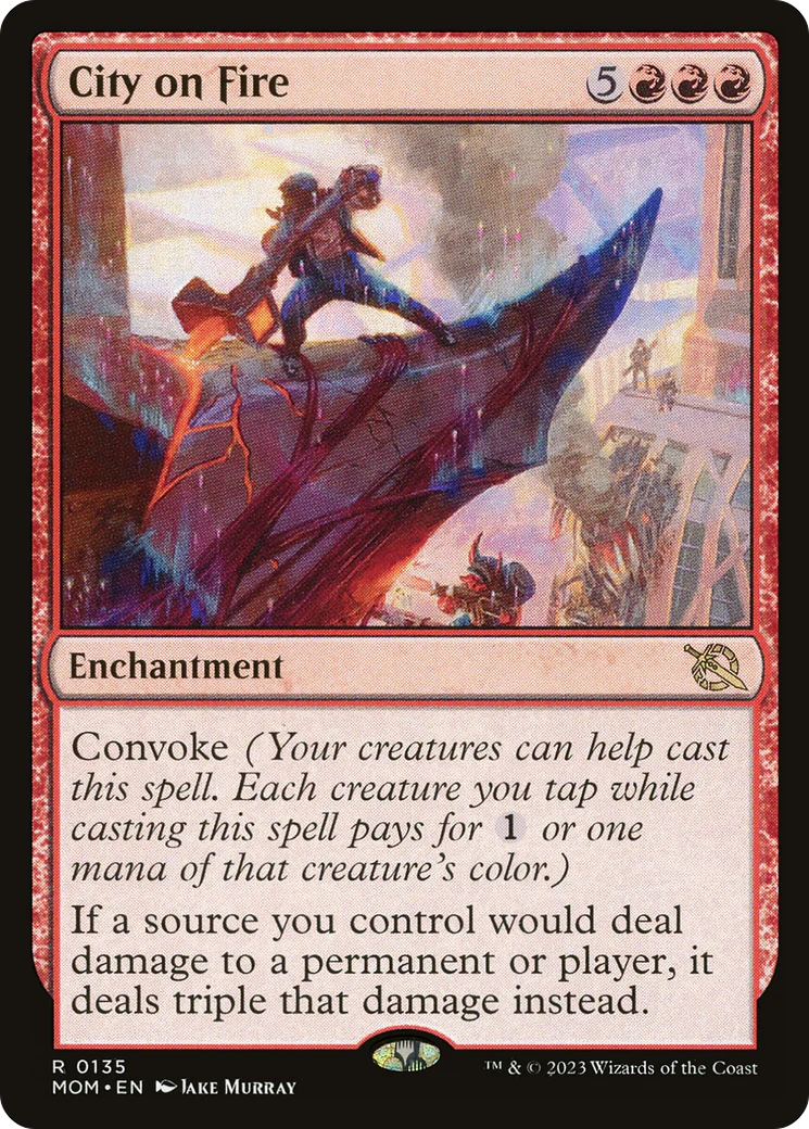 FOIL City on Fire (MOM-135) - March of the Machine - Magic The Gathering