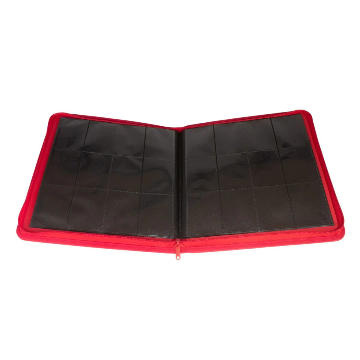 Collector's Series 12 Pocket Zip Trading Card Binder - RED - Image 3