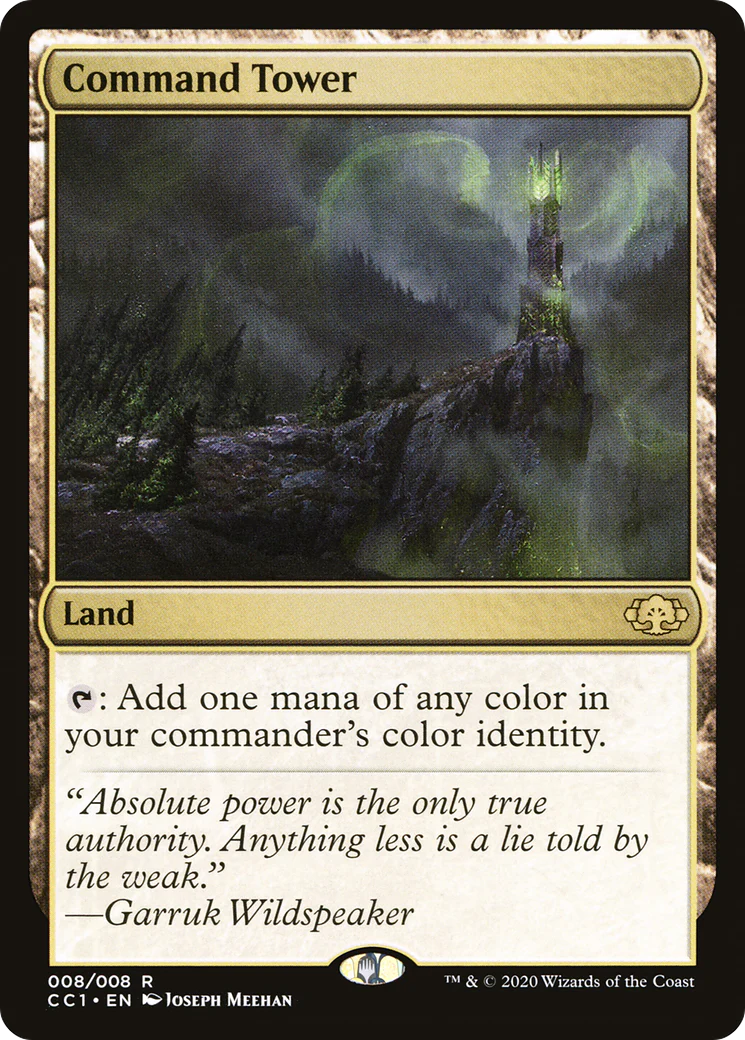 FOIL Command Tower (CC1-008) - Commander Collection: Green - Magic The Gathering