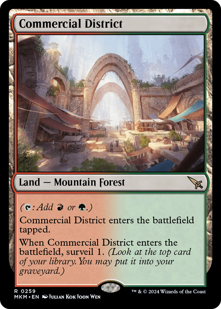 FOIL Commercial District (MKM-259) - Murders at Karlov Manor - Magic The Gathering