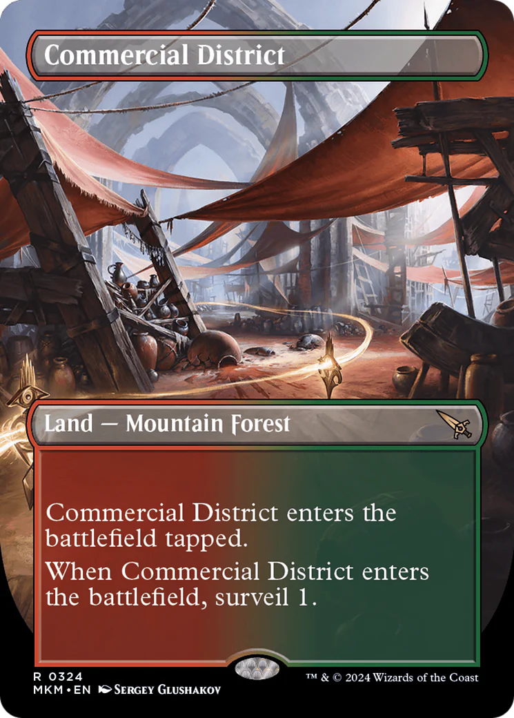 Commercial District (Borderless) (MKM-324) - Murders at Karlov Manor - Magic The Gathering