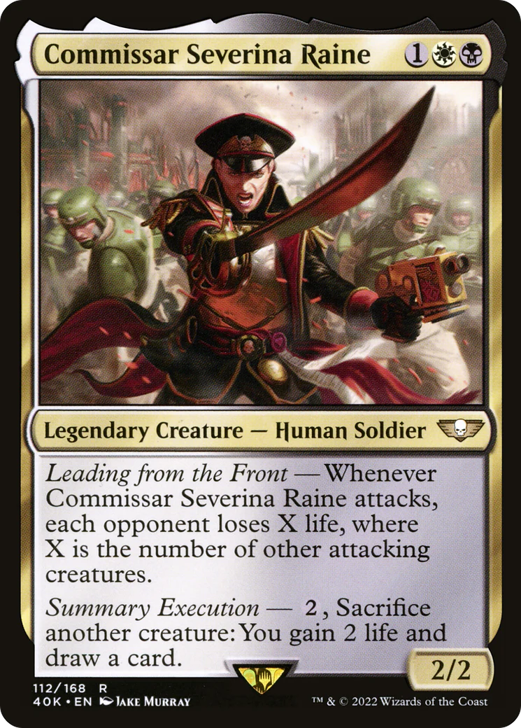 Commissar Severina Raine (40K-112) - Warhammer 40,000 Commander - Magic The Gathering