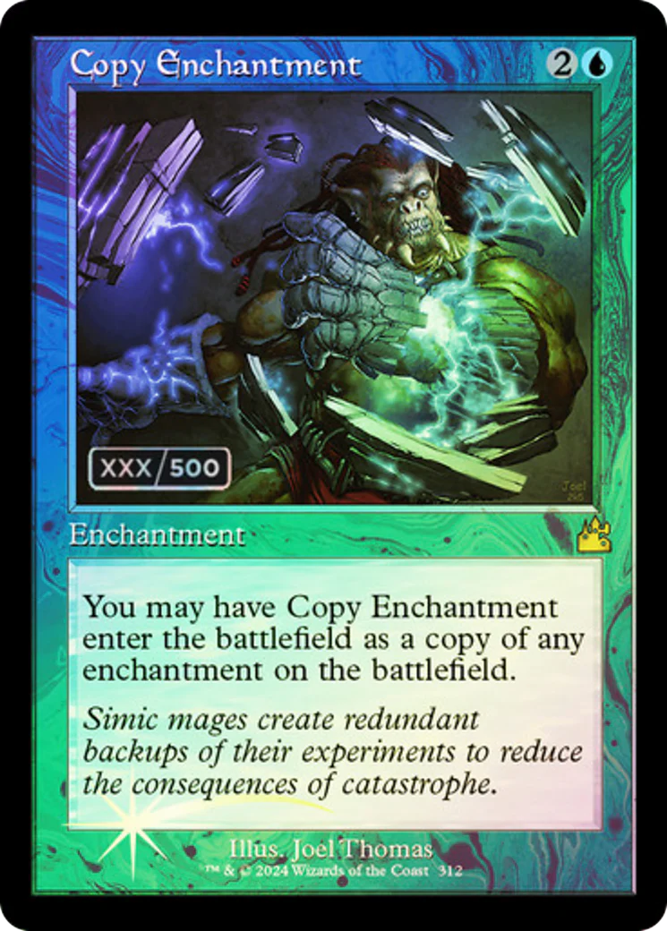FOIL Copy Enchantment (Retro Frame) (Serial Numbered) (RVR-312) - Ravnica Remastered - Magic The Gathering