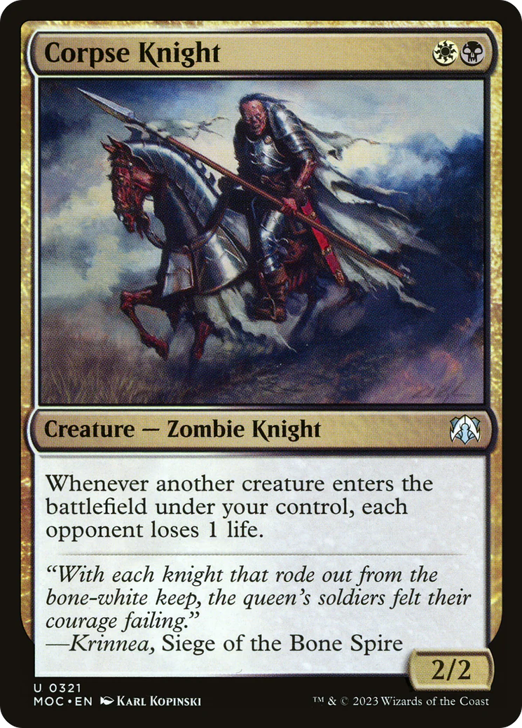 Corpse Knight (MOC-321) - March of the Machine Commander - Magic The Gathering