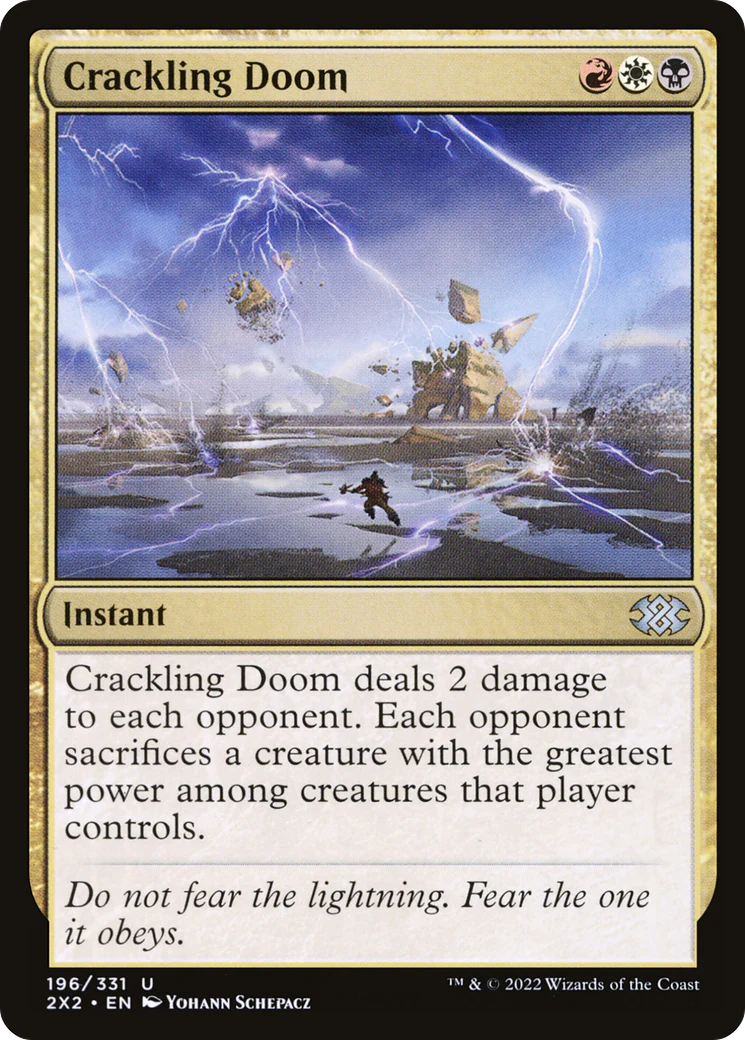 FOIL Crackling Doom (2X2-196) - Double Masters 2022 - Magic The Gathering